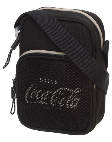 Bolsa Transversal Shoulder Bag Coca Cola Color Trend Cor Preto