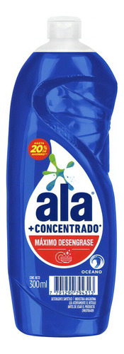 Detergente Ala Concentrado 300 Ml Oceano Pack 6 Unidades