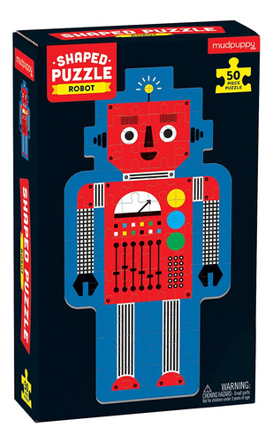 Mudpuppy 9780735357181 Robot - Rompecabezas (50 Piezas), Mul