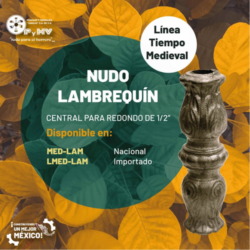 Figura Hierro Colado Herrería Nudo Redo 200 Pz 1/2 (med-barl
