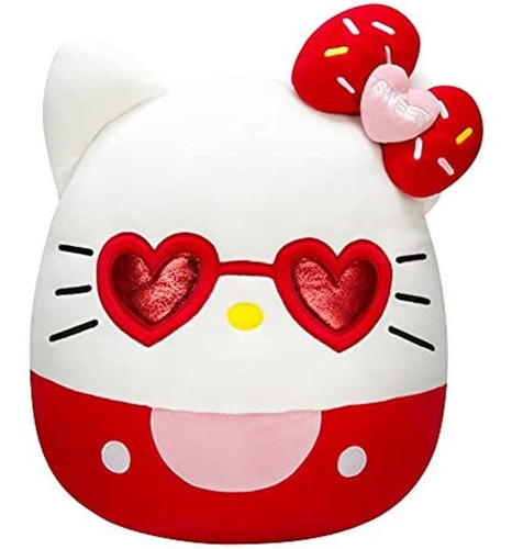 Squishmallows Hello Kitty Con Gafas Rojas De Felpa De 14 Pu