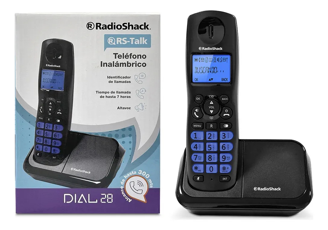 Teléfono Inalámbrico Con Identificador Radioshack Negro Negro