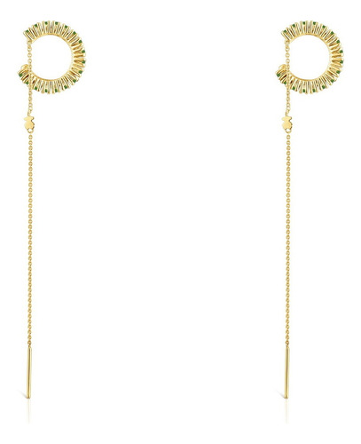 Aros Earcuff Plata Vermeil Y Cromodiópsido Straight Tous Color Dorado