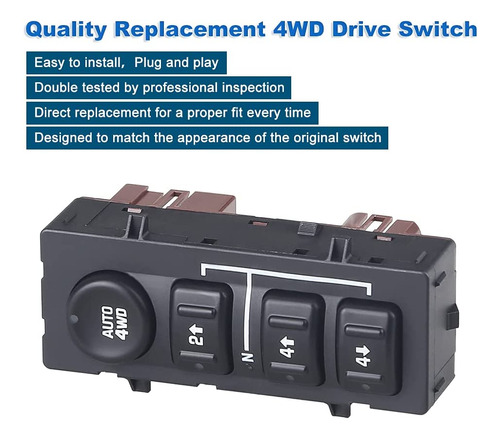 Wmphe Interruptor Selector De 4 Ruedas Para Caja De Transfer