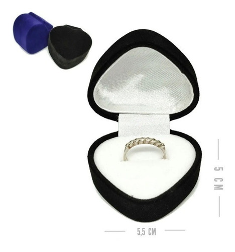 Estuche Elegante Para Anillo De Compromiso Aretes Terciopelo
