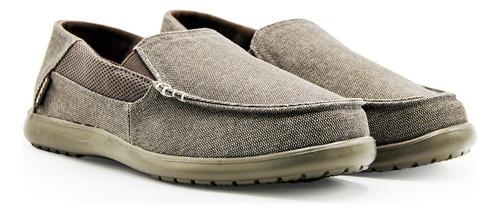 Mocasines Hombre Crocs Santa Cruz 2 Luxe Originales Gris
