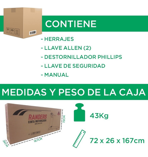 Cinta Correr Caminadora Randers 460si Plegable Programas