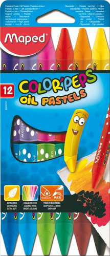 Crayones Al Oleo X 12 Color Peps Maped - Mm