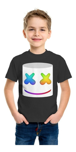 Polera Niño Dj Marshmello Full 3d Impresión Digital 