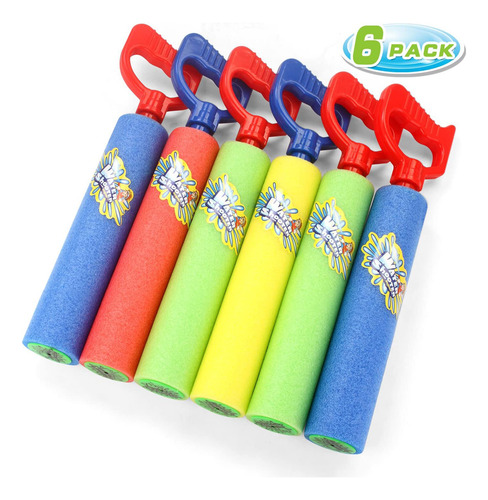 Pack De 6 Zapatillas De Superespuma Water Guns Shooter Fun-h