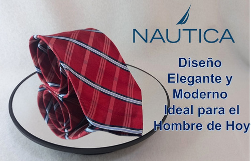 Corbata Náutica, 100% Seda, Fino Y Elegante Diseño Varonil