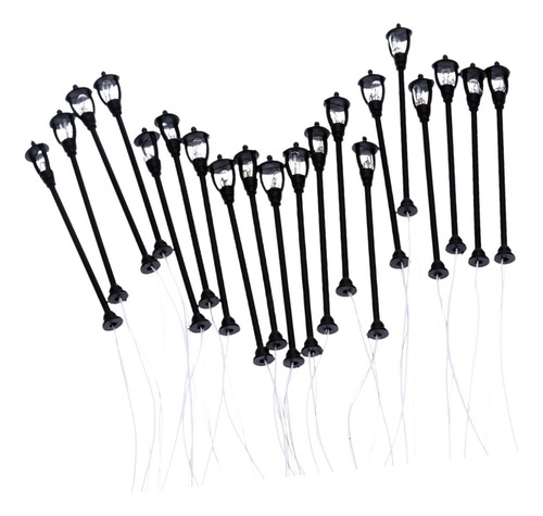 20 Peças Led Mini Lâmpada Caminho Lanterna Poste Miniatura