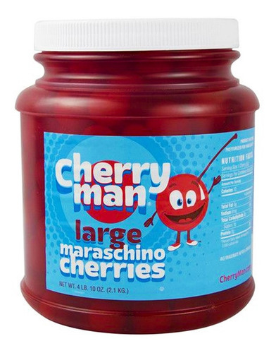 Imagen 2 de 2 de Cherry Man Cerezas Maraschino Grandes - kg a $34995