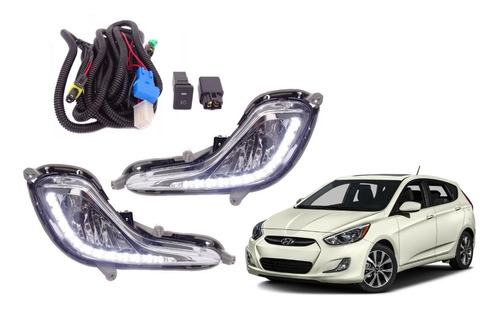 Kit Neblineros Led Compatible Hyundai Accent Hatchback 12-20