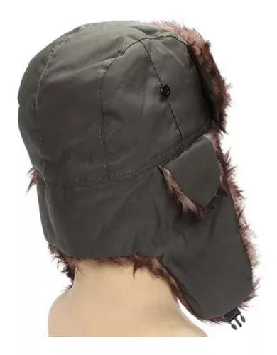 Gorro/gorro Ruso Unisex Cálido De Lona Invierno Mod. Aviador