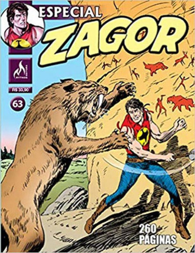 Zagor Especial Nº 063: A Brecha No Tempo, De Burattini, Moreno. Editora Mythos, Capa Mole, Edição 1ª Edição - 2018 Em Português