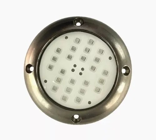 Luz Subaquática Com 24 Led's Azul Corpo Em Bronze Naval