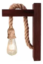 Comprar Lampara De Pared Madera Vintage Lámparas Rustica Retro Soga