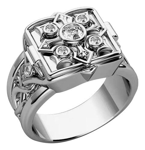 2 Anillo De Banda De Anillo Brillante Chapado En Oro Para