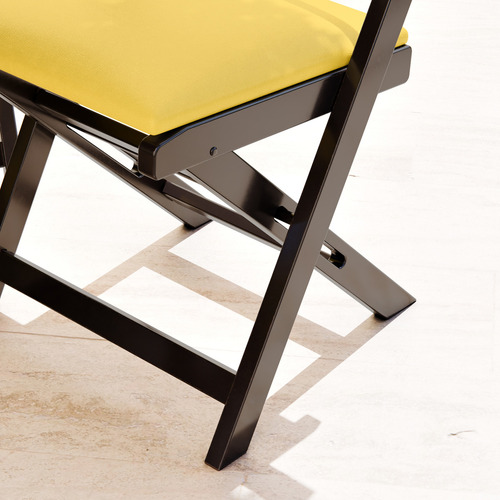 Conjunto Jogo de Jantar Mesa Retangular 120x70 E com 4 Cadeiras Rofemar Moveis Cor Amarelo