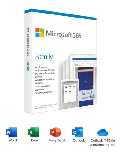Imagem 1 de 8 de Microsoft Office 365 Family - 6 Usuários - Com 1tb Na Nuvem