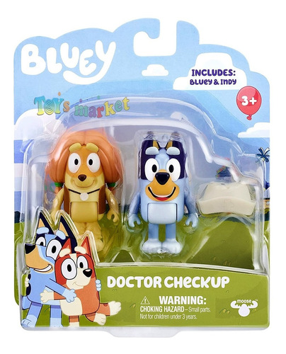 Bluey Set De Figuras Articuladas Amigos Familia Disney Jr