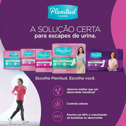 Kit C/ 6 Protetores Diarios Plenitud Femme Medio 14un