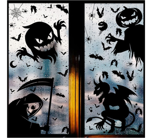 Duraderas Calcomanías Pegatinas Halloween Para Ventana