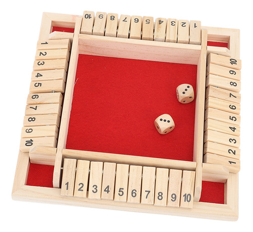 Juegos De Mesa De Madera De 4 Caras Wood Shut The Dice Game