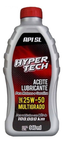 Aceite Lubricante Hyper Tech Sae 25w-50 Alto Km 5p De 946ml