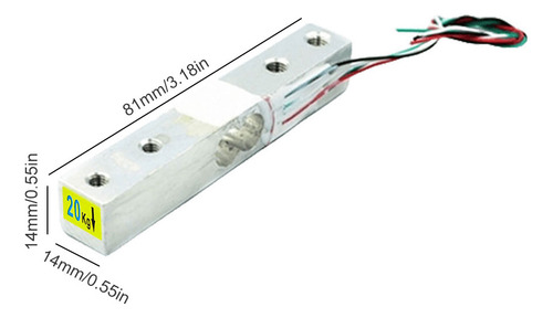 Módulo De Sensor De Peso Hx711 De 20 Kg Para Microcontrolado