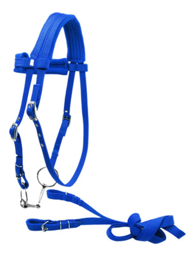 Brida De Caballo Con Riendas, Cuerda Para Montar , Azul