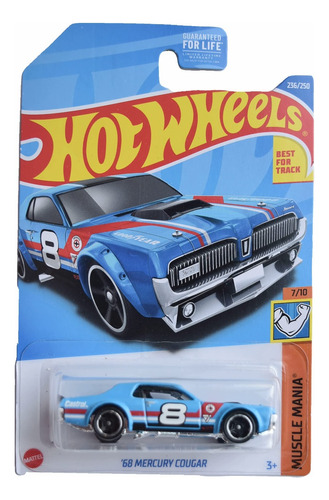 Hotwheels Carro 68 Mercury Cougar + Obsequio 