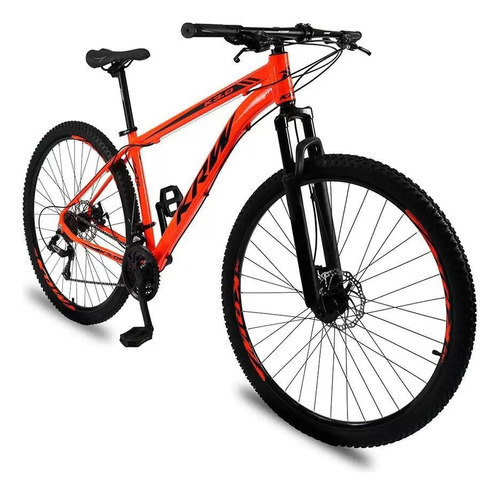 Bicicleta Aro 29 Krw Alum 27v Shimano Acera Hidrál Trava S31 Cor Laranja/preto