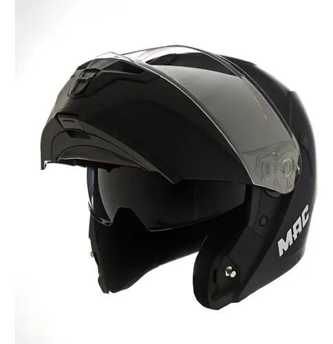 Casco Rebatible MAC Helmets Blaze Negro Mate Doble Visor para Moto XXL