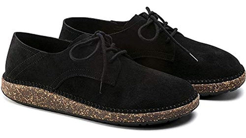 Birkenstock Gary Zapato De Gamuza Negra Para Mujer