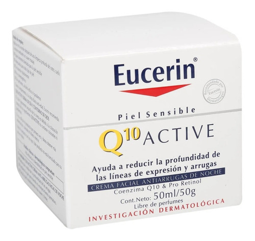 Eucerin Q10 Active Crema Facial De Noche Piel Sensible 50ml