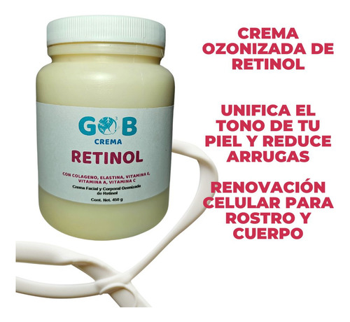 Crema De Retinol Ozonizada - Gob - 450 G Fragancia Neutra