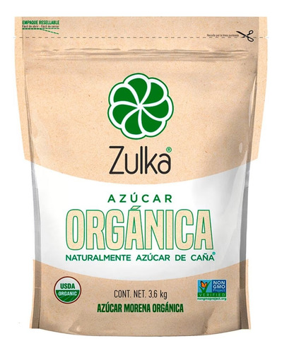 Azucar Organica Zulka 3.6kg Caña Origen Natural Calidad
