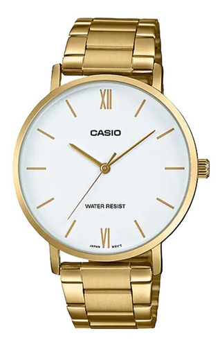 Reloj Casio Hombre Mtp-vt01g-5b Acero Inoxidable Café