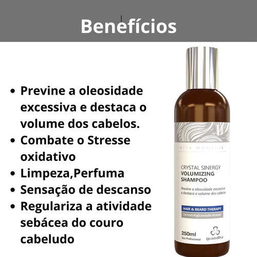 Shampoo Grandha Vita Hominis Crystal Sinergy Volumizing