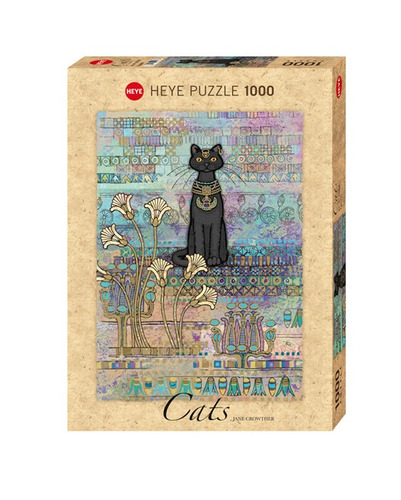 Rompecabezas Heye De 1000 Piezas J. Crowther Cats Egyptian