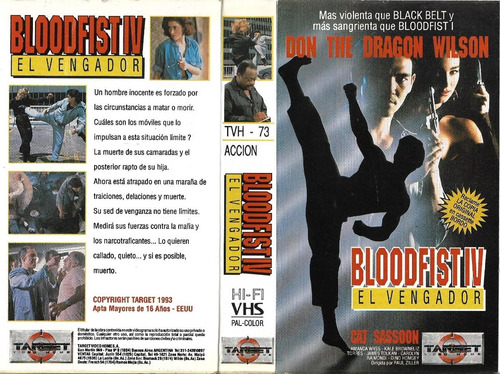 Bloodfist Iv El Vengador Vhs Don The Dragon Wilson