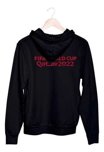 Imagen 5 de 7 de Buzo Negro Canguro Ecuador Mundial Qatar 2021 Futbol