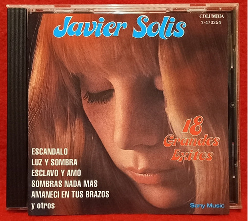 Javier Solis 18 Grandes Exitos Cd Original Sony Music 1981.