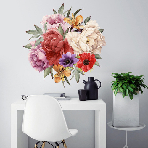 Decoración De Sala De Estar Ks6782 Con Estampado De Rosas De