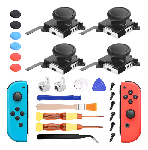 Seonezu Joycon Joystick De Repuesto, Paquete De 4 Unidades,.