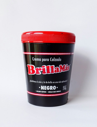 Grasa Y Brillo En Crema Fina Para Zapatos Negra 250g