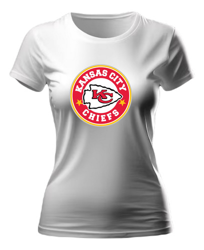 Playera Blanca Mujer Nfl Kansas Kc Chiefs