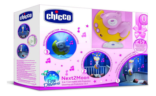 Chicco Movil Proyector De Cuna Next2moon Rosa 98281 Ch